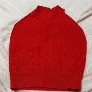 Chic Red Cowl Neck Sweater